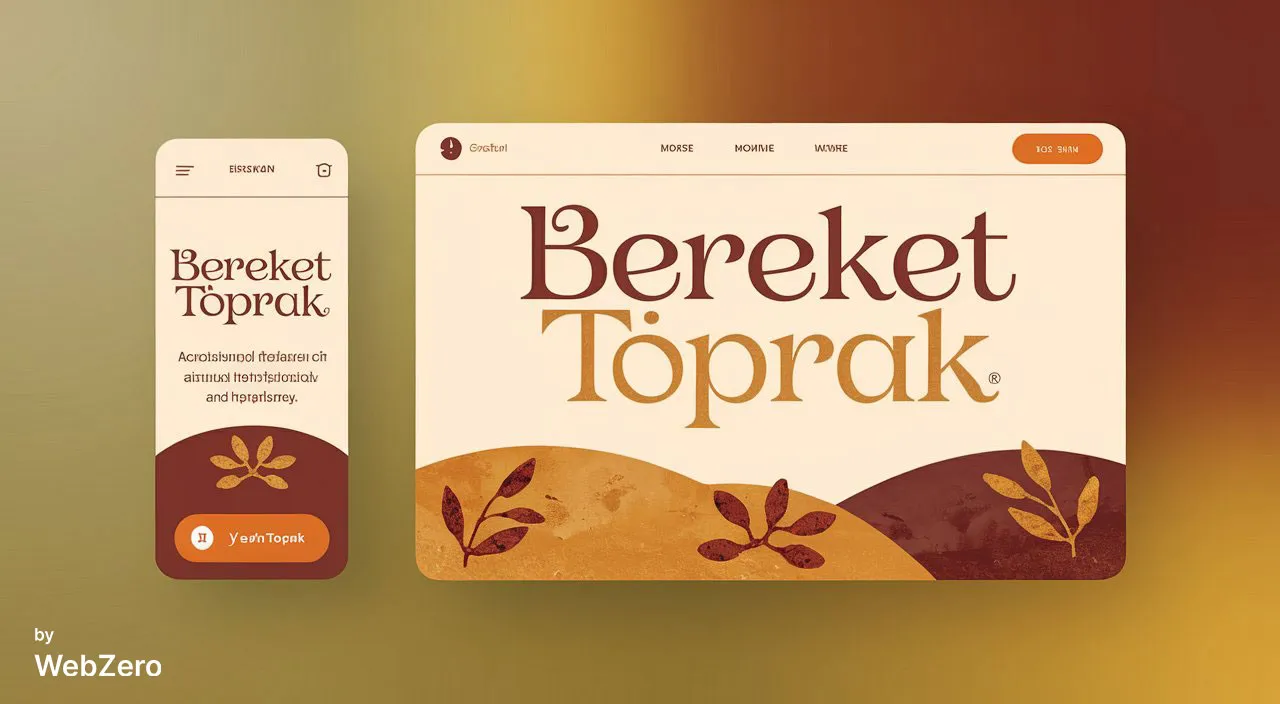 Bereket Toprak web tasarımı, WebZero web tasarım ajansı tarafından hazırlanmış; doğal ve sıcak bir portfolyo çalışmasıdır.
