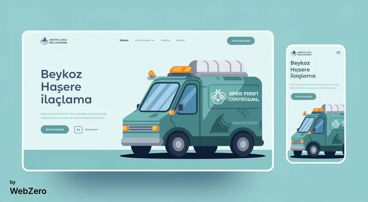Web tasarım ajansı portfolyosundan Beykoz Haşere İlaçlama için hazırlanmış modern ve etkili web sitesi tasarımı, mobil uyumlu.