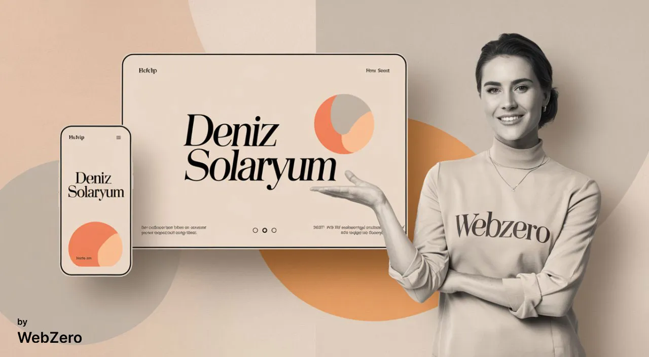 Deniz Solaryum web tasarımı, WebZero web tasarım ajansı tarafından hazırlanmış; şık ve modern bir portfolyo çalışmasıdır.