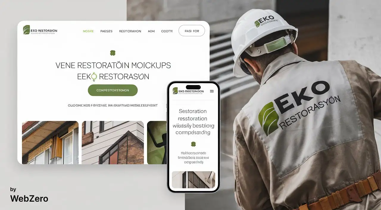 WebZero web tasarım ajansı portfolyosundan Eko Restorasyon için hazırlanan çevre dostu ve modern web sitesi tasarımı, mobil uyumlu.