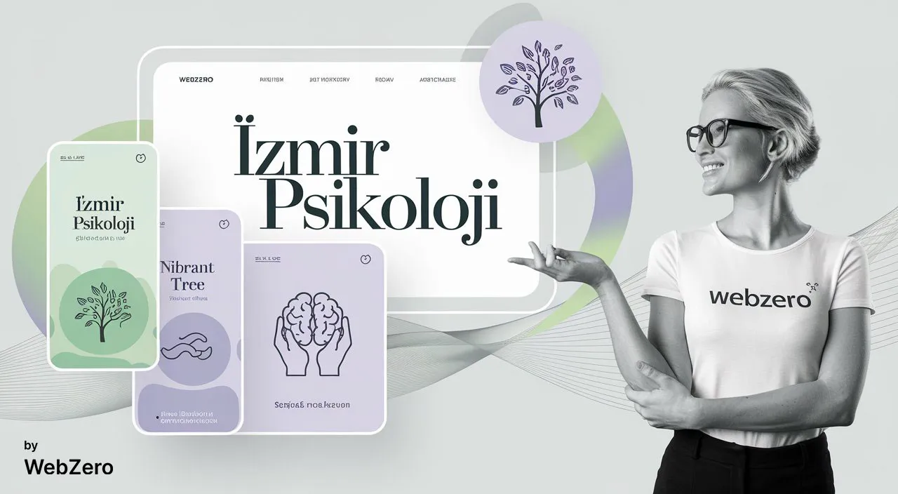 Web tasarım ajansı portfolyosundan İzmir Psikoloji için hazırlanmış, kullanıcı odaklı modern web sitesi tasarımı.