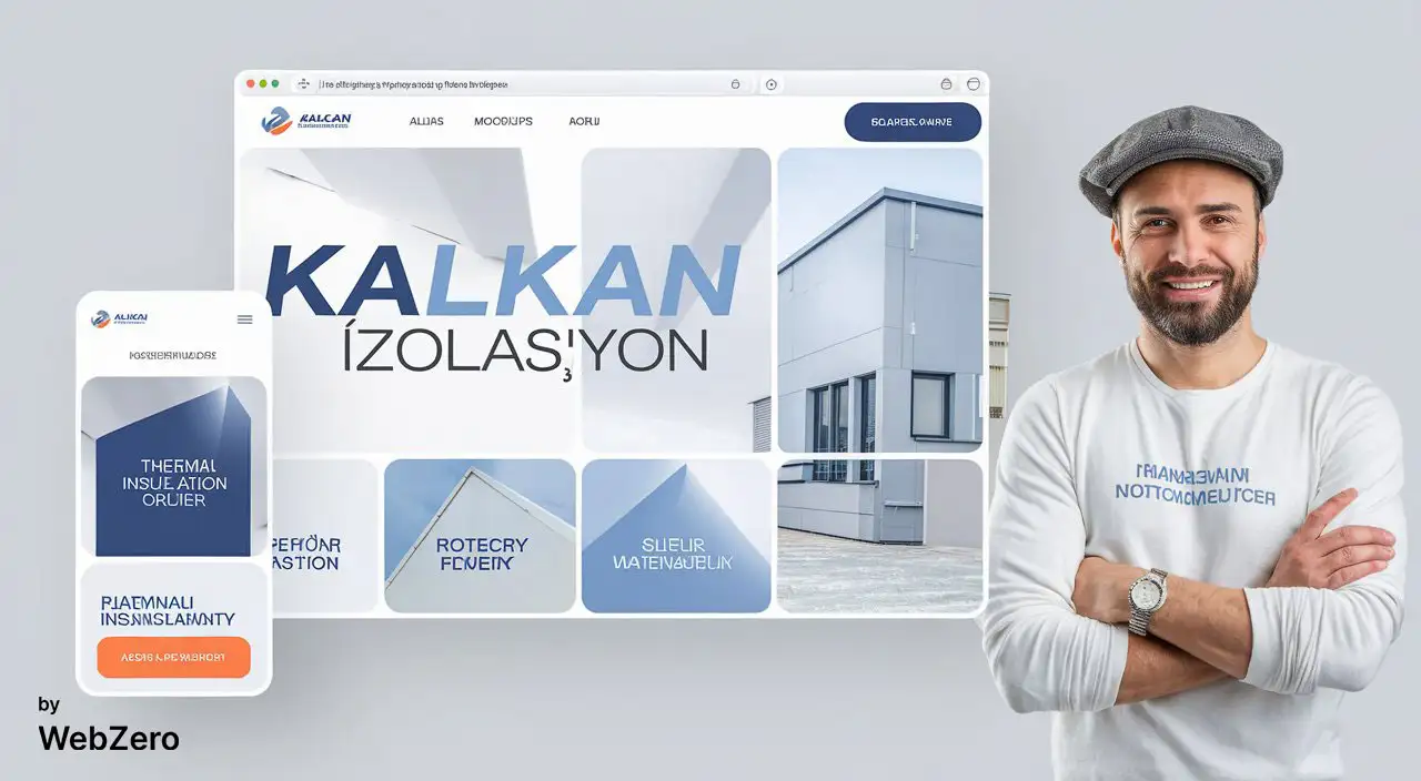 Web tasarım ajansı portfolyosundan Kalkan İzolasyon için hazırlanmış modern ve sektöre uygun web sitesi tasarımı, mobil uyumlu.
