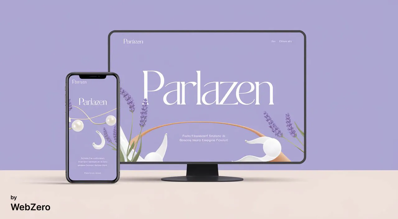 Parlazen web tasarımı, WebZero web tasarım ajansı tarafından hazırlanmış; modern, minimal ve estetik bir portfolyo çalışmasıdır.