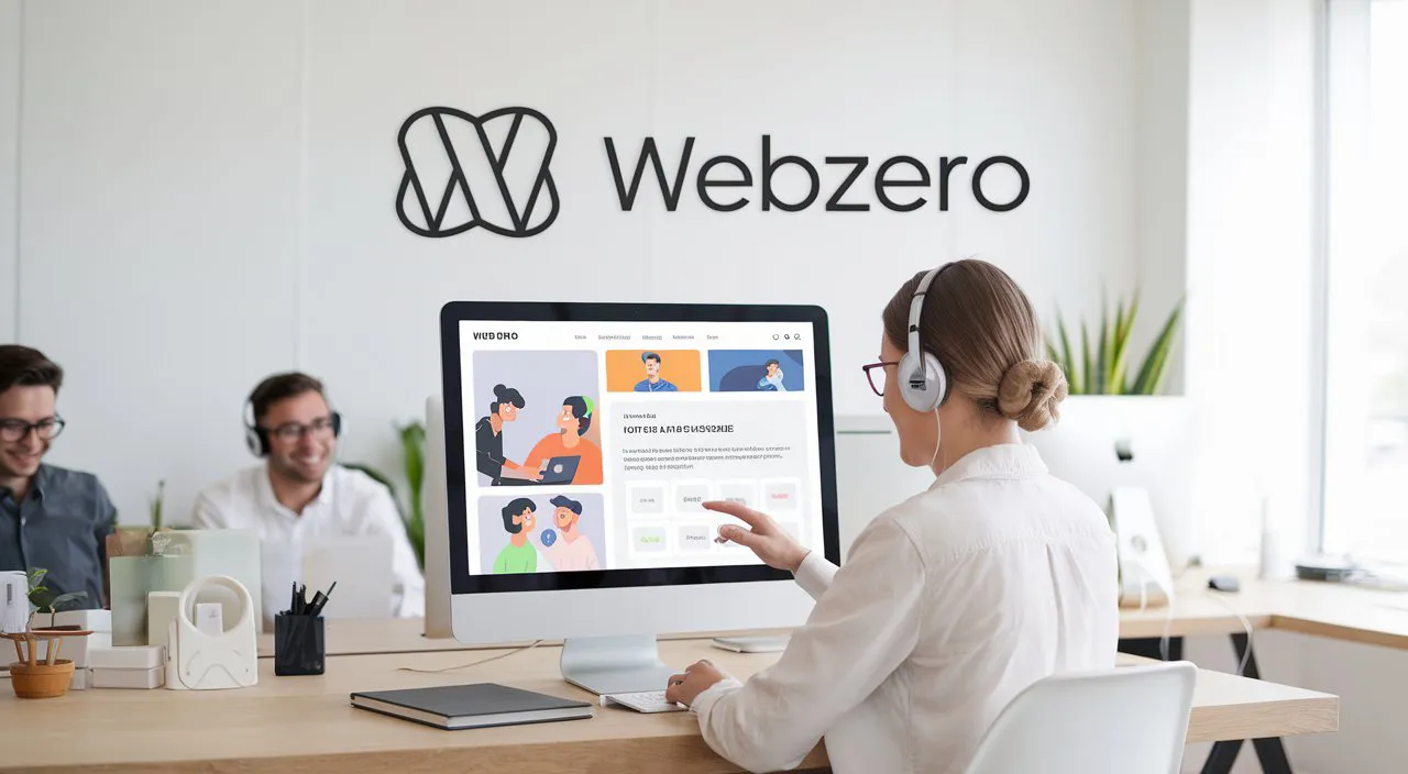 Web tasarım ajansı WebZero’nun müşteri destek ekibi, modern bir ofis ortamında müşterilere profesyonel ve hızlı destek sunuyor.